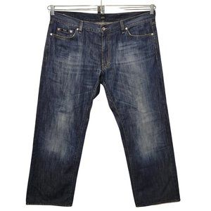Hugo Boss Jeans Mens 42x32  Regular Fit Straight Leg Dark Wash Blue